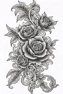 tooled leather tattoo design idea