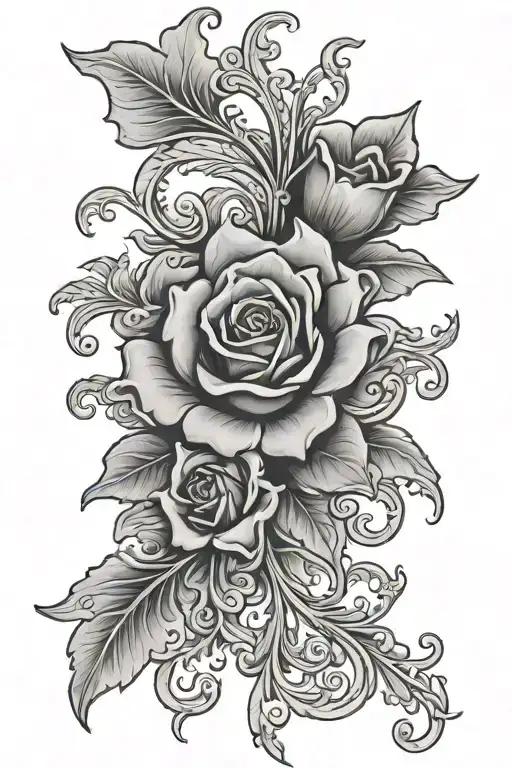 tooled leather tattoo design idea