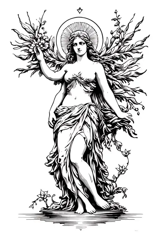 Aphrodite the goddess of love tattoo tattoo design idea