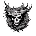 BY ENDURANCE WE CONQUER tattoo design idea