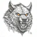 werewolf tattoo design idea