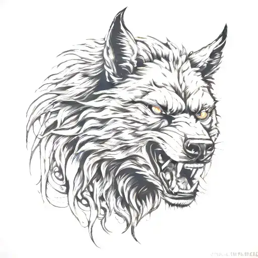 werewolf tattoo design idea