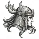 viking girl face,las vegas casino tattoo design idea