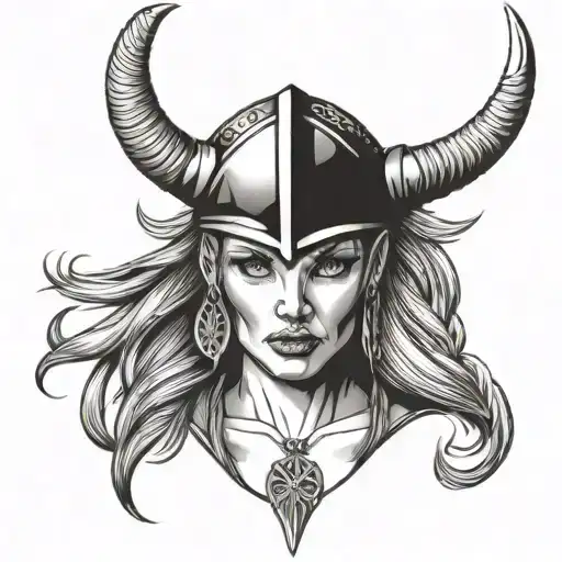 viking girl face,las vegas casino tattoo design idea