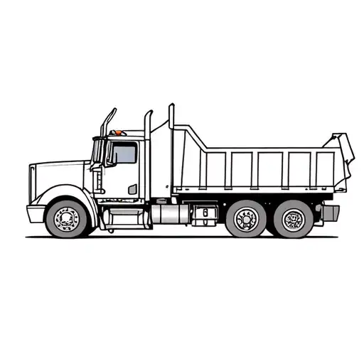 kenworth dump truck tattoo design idea