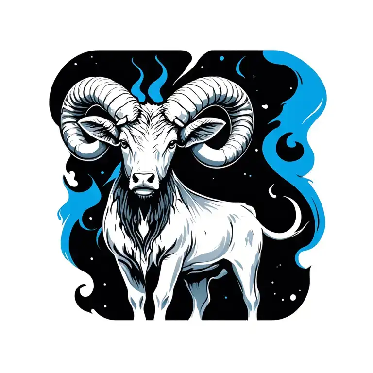 aries, fire ox minimalist tattoo tattoo design idea