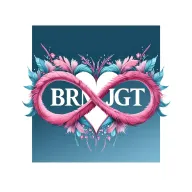 "BRMJGT"  letters incorporated in forming infinity symbol heart feathers tattoo design idea