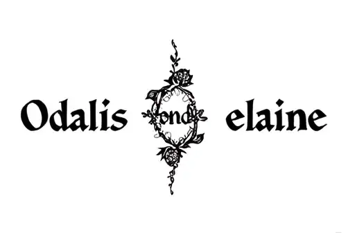 "Odalis and elaine" tattoo design idea