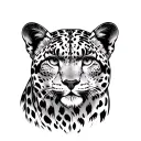 snow Leopard tattoo design idea