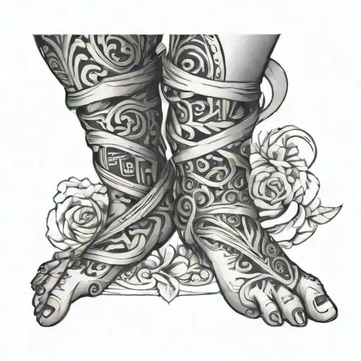 Wrap Around Ankle tattoo design idea