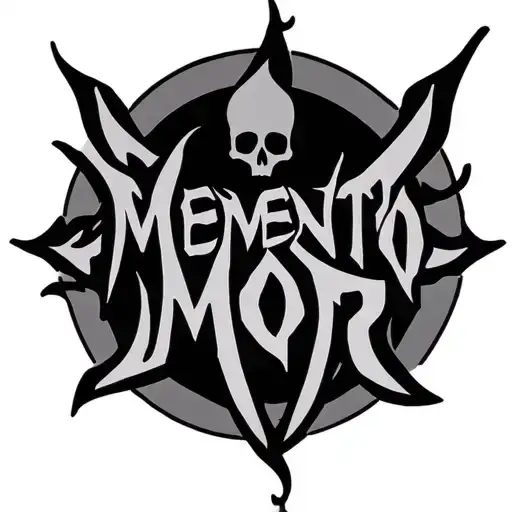 memento Mori tribal words tattoo design idea