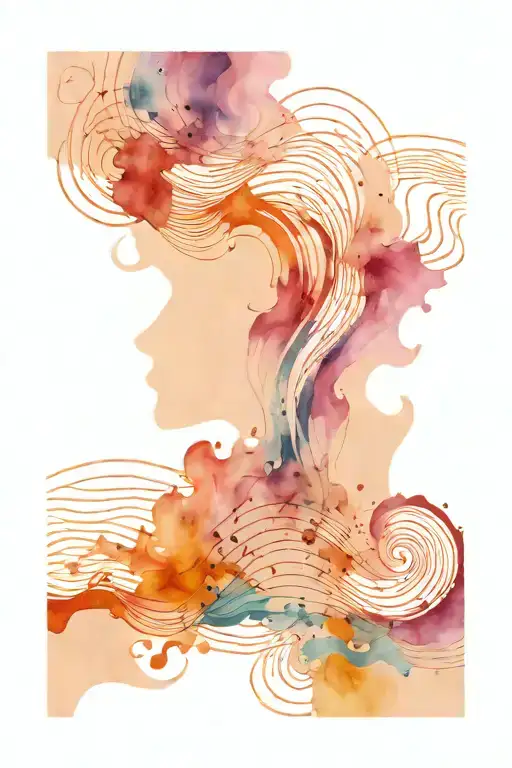 sound waves tattoo design idea