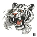 face tiger tattoo design idea