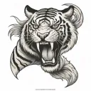 face tiger tattoo design idea