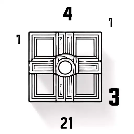 cubic game cube. On the walls of numbers 4, 4 and 21 saved in Roman tattoo design idea