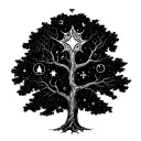 Tree made from star signs: Cancer, Pisces, Taurus and Virgo. MUST SEE ALL STAR SIGNS tattoo design idea
