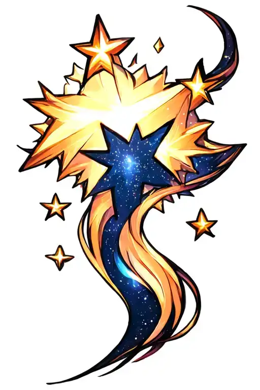 stars forming the shape tattoo design idea
