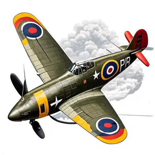 spitfire plane tattoo design idea
