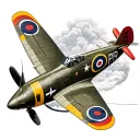 spitfire plane tattoo design idea