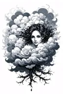I'd rather fear over love loyalty come before royalty with clouds tattoo design idea