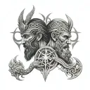 elijah and Baal prophets  tattoo design idea