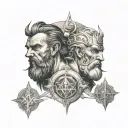 elijah and Baal prophets  tattoo design idea