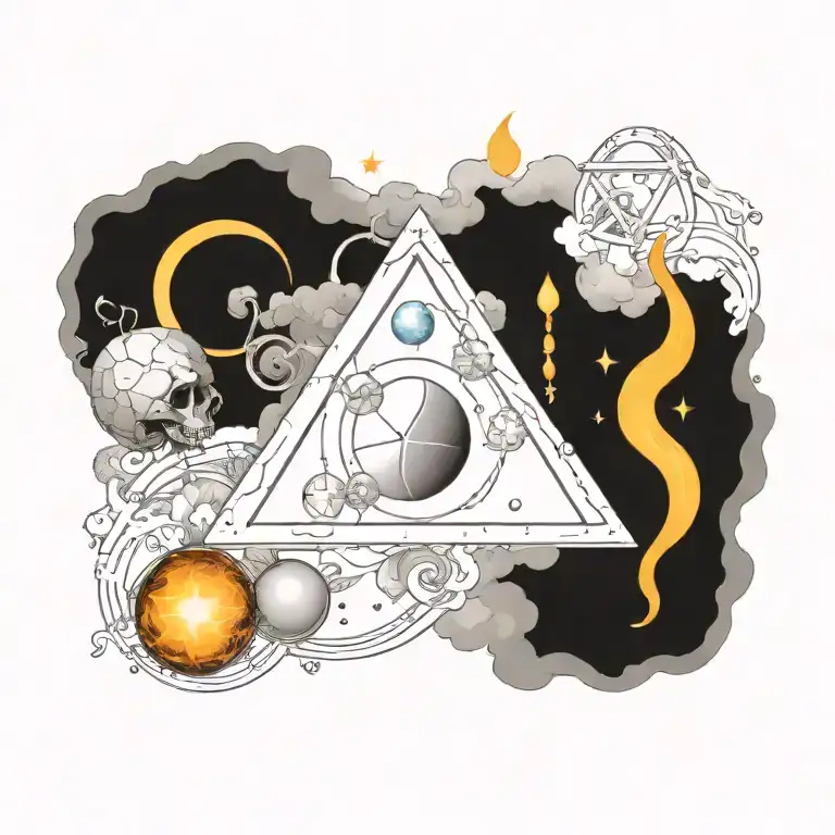 alchemical symbols tattoo design idea
