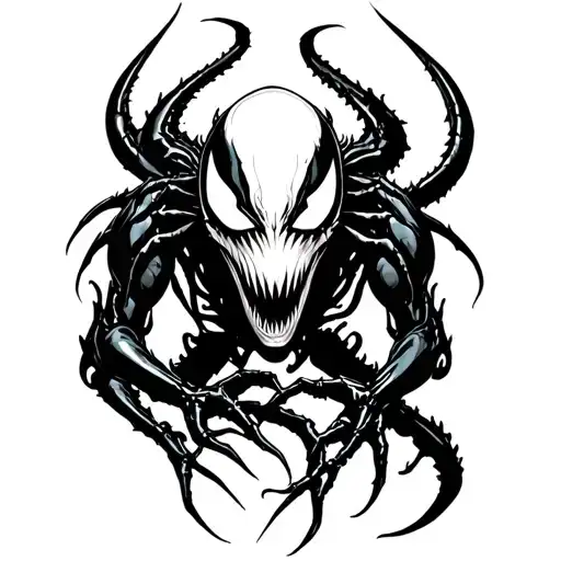 venom carnage symbiote tattoo no colour tattoo design idea