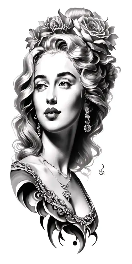 Madonna tattoo design idea