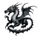 Gothic Dragon tattoo design idea