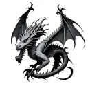 Gothic Dragon tattoo design idea