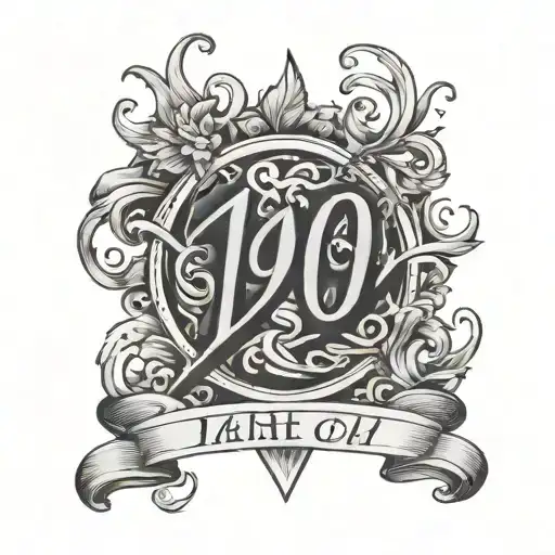1991 in italic tattoo design idea