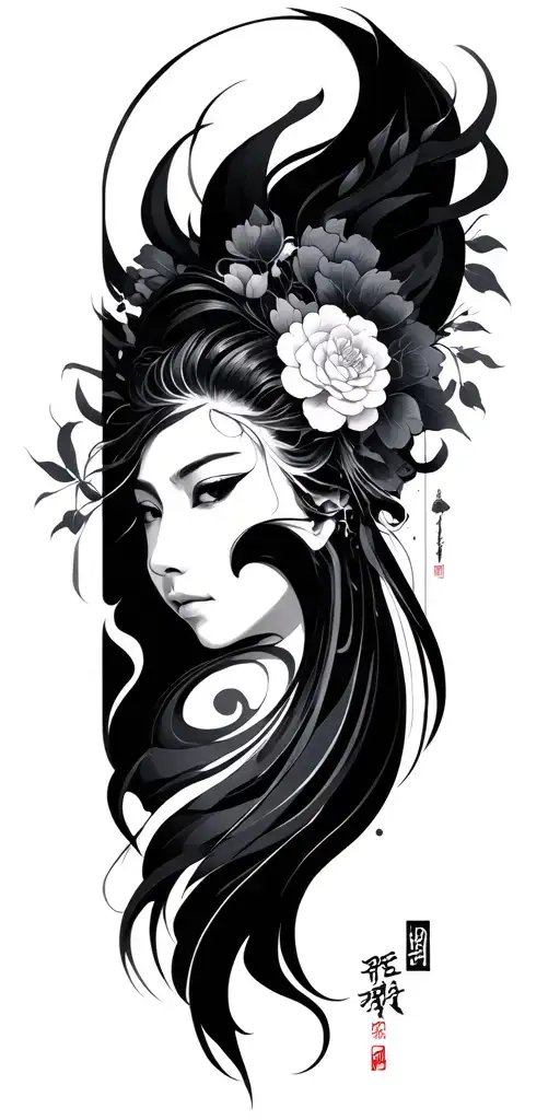 Neo Japanese tattoo design idea