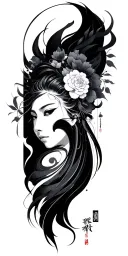 Neo Japanese tattoo design idea