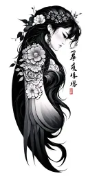 Neo Japanese tattoo design idea