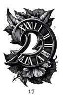 January 17 2024 roman numerals tattoo design idea