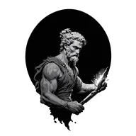 creatio and haephestus smithing tattoo design idea