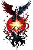heaven vs hell tattoo design idea