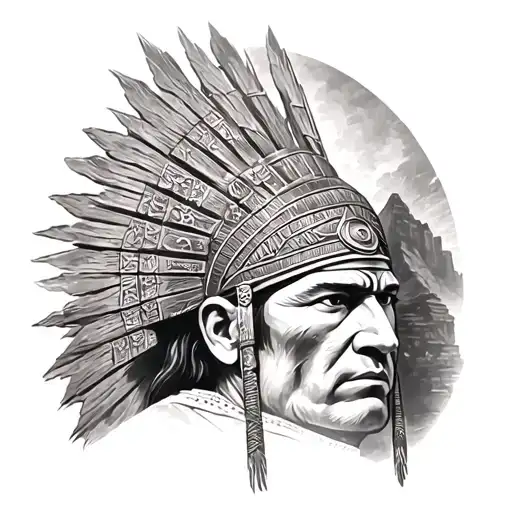 inca warrior runes of machu pichu and sun god and the tattoo design idea