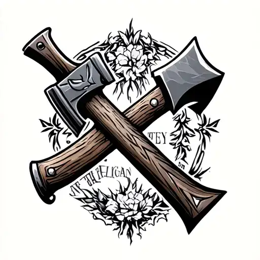 Axe And Halligan tattoo design idea