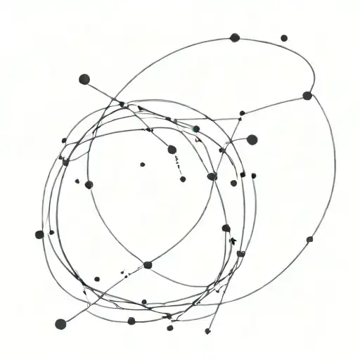 AJAY and pisces constellation intertwined within tattoo design idea