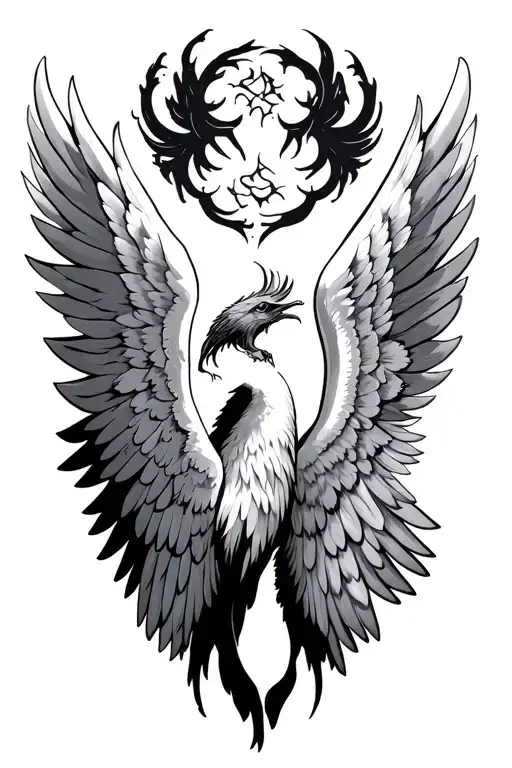 Devis vs engel wings tattoo design idea