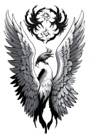 Devis vs engel wings tattoo design idea