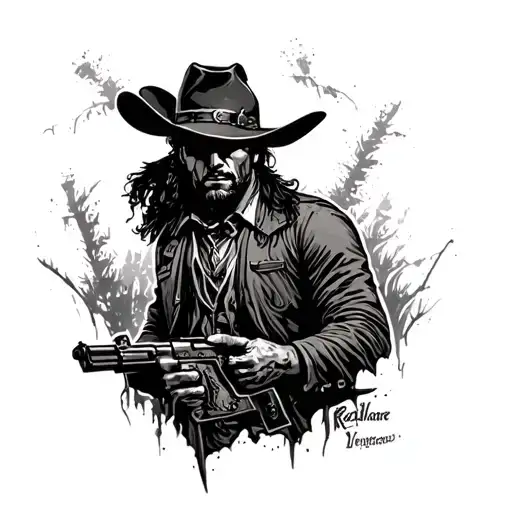 red dead redemption 2 unshaken tattoo design idea