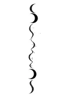 fine line constellation and moon phases spine tattoo in a straing long line tattoo design idea