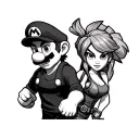 mario, crash bandicoot and lara croft tomb raider tattoo design idea