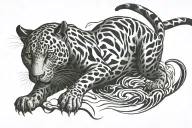 back panther tattoo design idea