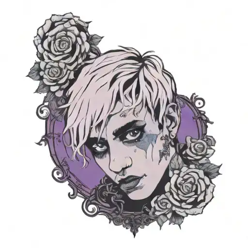 lil peep crybaby album art tattoo design idea