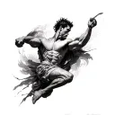 Theme:A mythologically driven, emotionally resonant full sleeve based on Virtus, depicting the trials of the athlete,  tattoo design idea