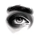 Eyebrow tattoo design idea